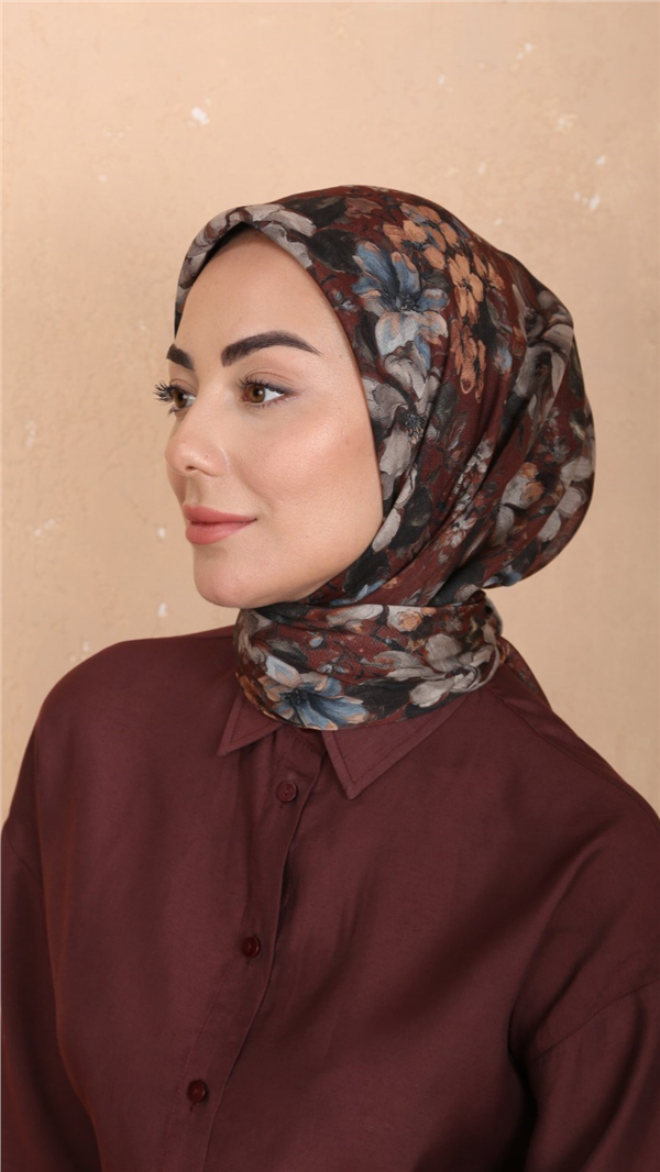 Locella Pamuklu Soft Eşarp 4549-9 Taba 