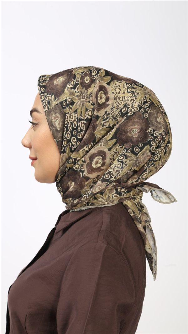 Locella Pamuklu Soft Eşarp 4550-5 Kahve 