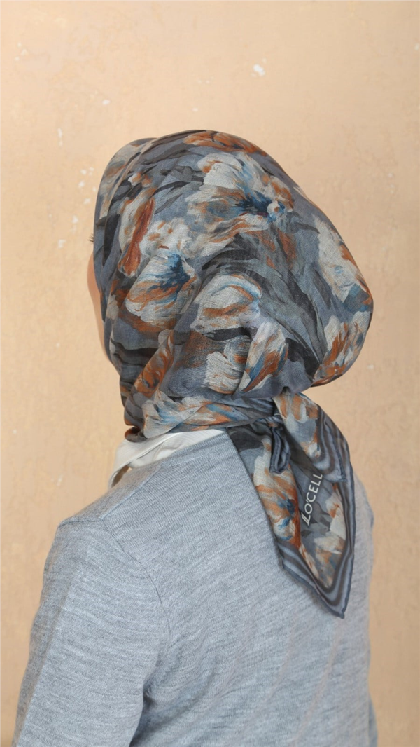 Locella Pamuklu Soft Eşarp 4551-1 Gri 