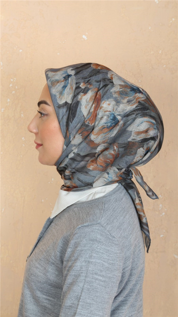 Locella Pamuklu Soft Eşarp 4551-1 Gri 