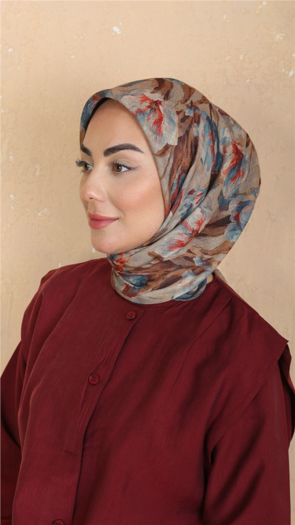 Locella Pamuklu Soft Eşarp 4551-12 Koyu Bej 