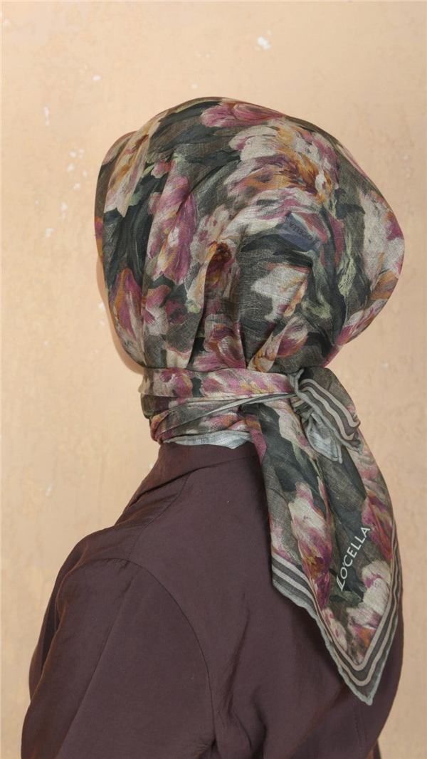 Locella Pamuklu Soft Eşarp 4551-13 Haki 
