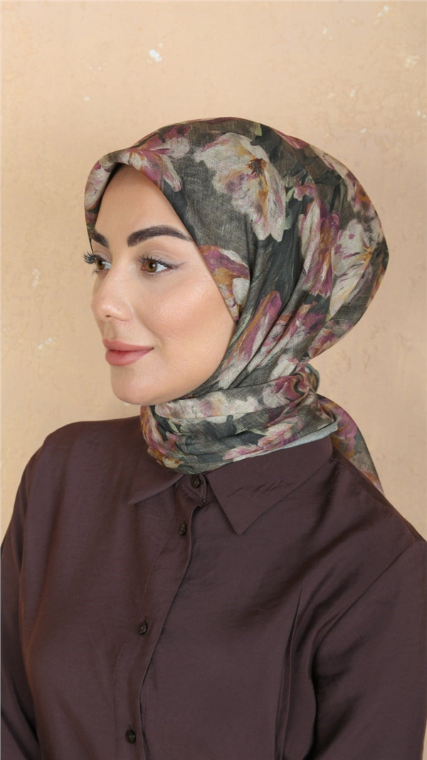 Locella Pamuklu Soft Eşarp 4551-13 Haki 