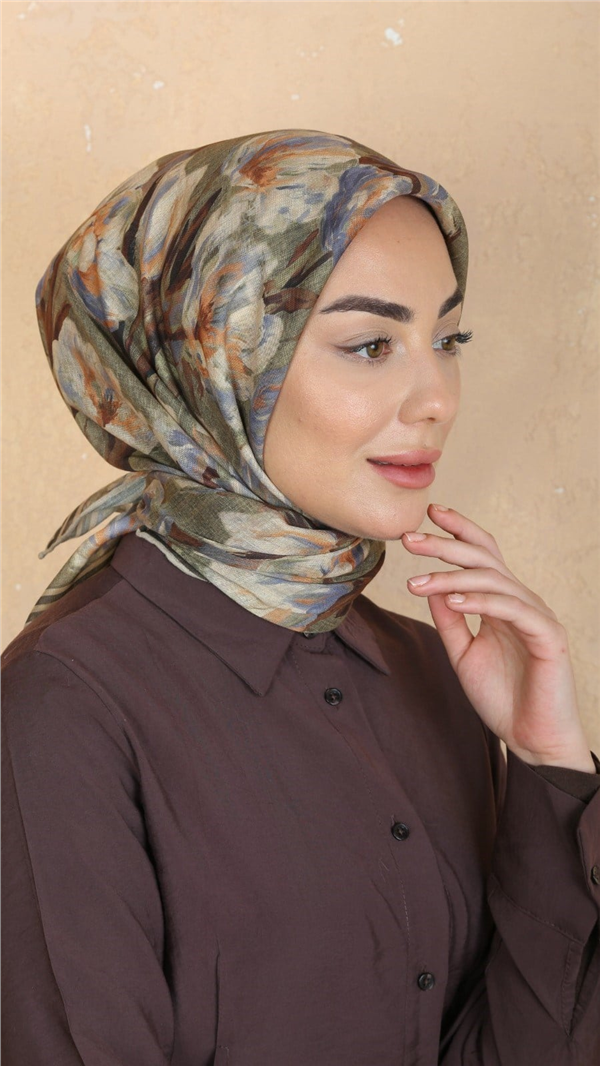 Locella Pamuklu Soft Eşarp 4551-3 Yeşil 