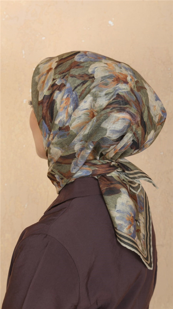 Locella Pamuklu Soft Eşarp 4551-3 Yeşil 