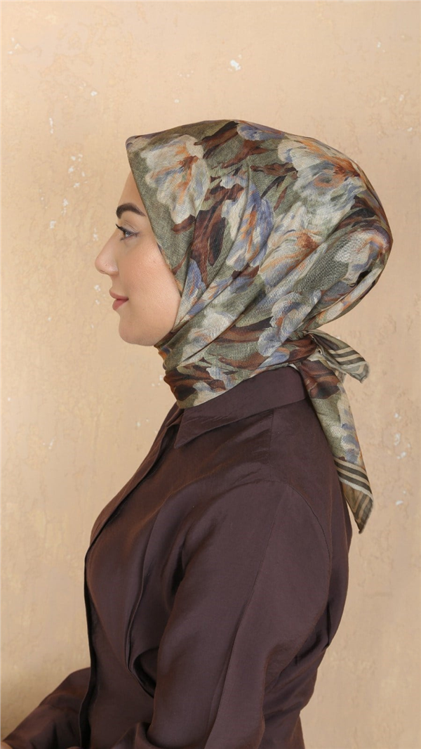 Locella Pamuklu Soft Eşarp 4551-3 Yeşil 