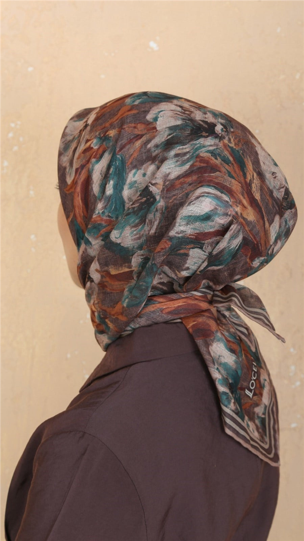 Locella Pamuklu Soft Eşarp 4551-4 Kahve 