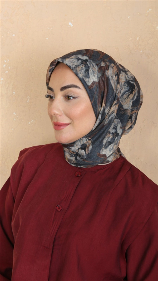 Locella Pamuklu Soft Eşarp 4551-6 Antrasit 