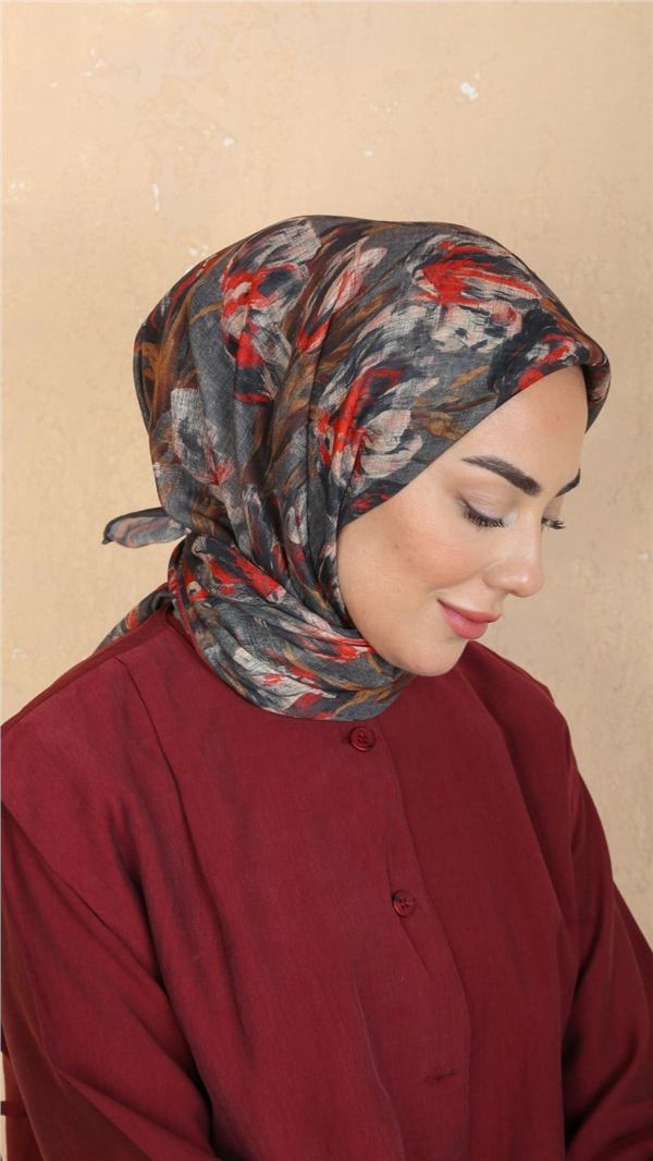Locella Pamuklu Soft Eşarp 4551-7 Füme 