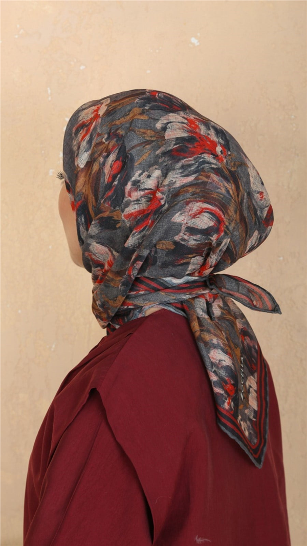 Locella Pamuklu Soft Eşarp 4551-7 Füme 