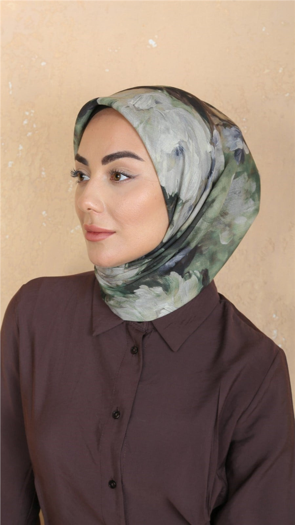 Locella Pamuklu Soft Eşarp 4552-1 Yeşil 