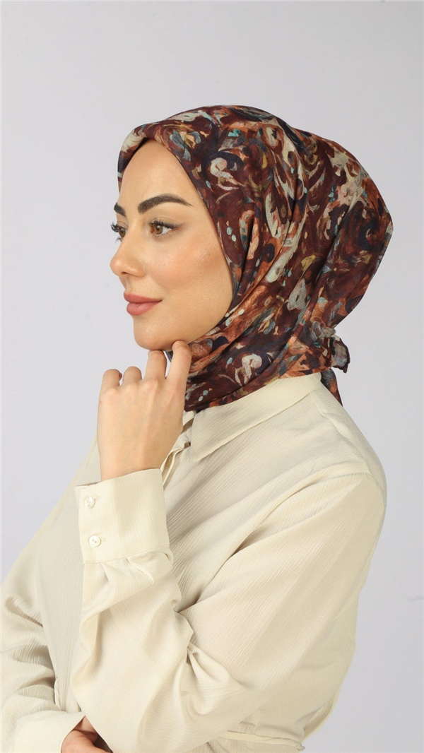 Locella Pamuklu Soft Eşarp 4553-1 Koyu Bordo 