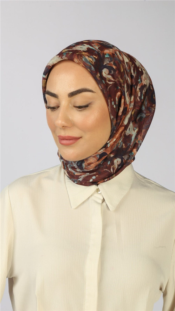 Locella Pamuklu Soft Eşarp 4553-1 Koyu Bordo 