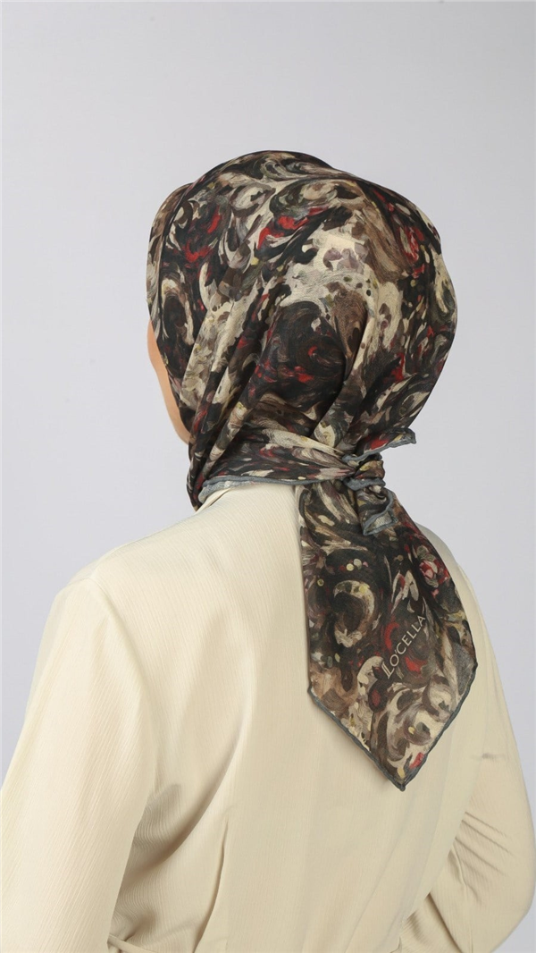 Locella Pamuklu Soft Eşarp 4553-5 Siyah 