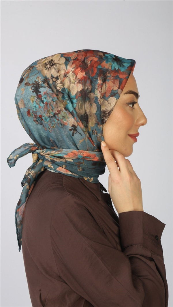 Locella Pamuklu Soft Eşarp 4554-1 Açık Mavi 