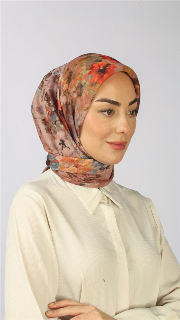 Locella Pamuklu Soft Eşarp 4554-3 Tozlu Pembe 