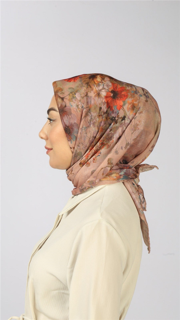 Locella Pamuklu Soft Eşarp 4554-3 Tozlu Pembe 