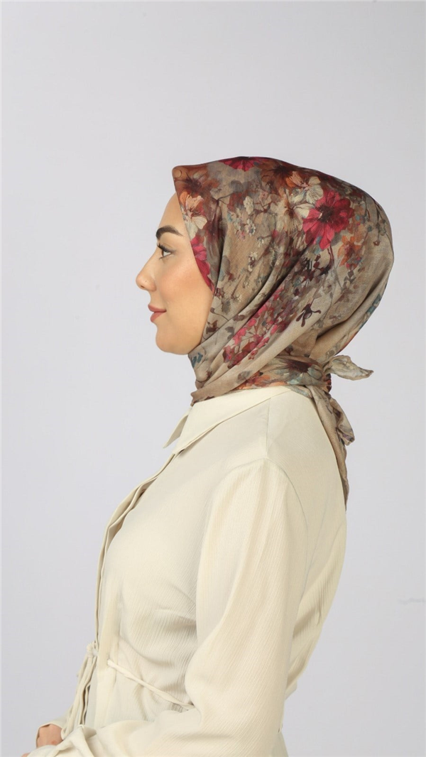 Locella Pamuklu Soft Eşarp 4554-4 Krem 