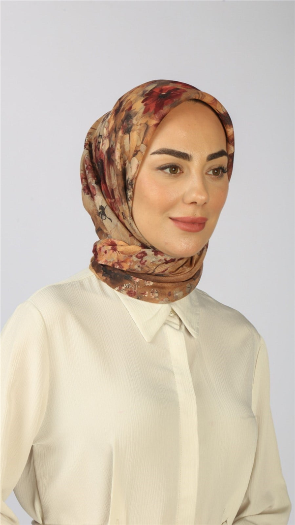 Locella Pamuklu Soft Eşarp 4554-7 Camel 