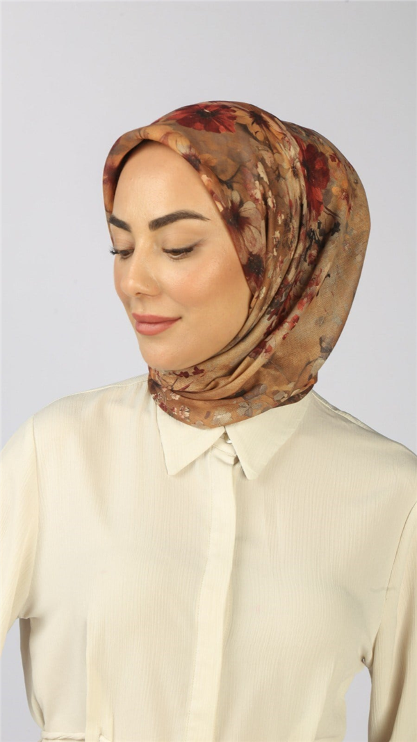 Locella Pamuklu Soft Eşarp 4554-7 Camel 