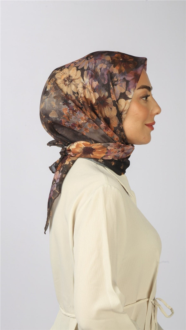 Locella Pamuklu Soft Eşarp 4554-9 Kahve 