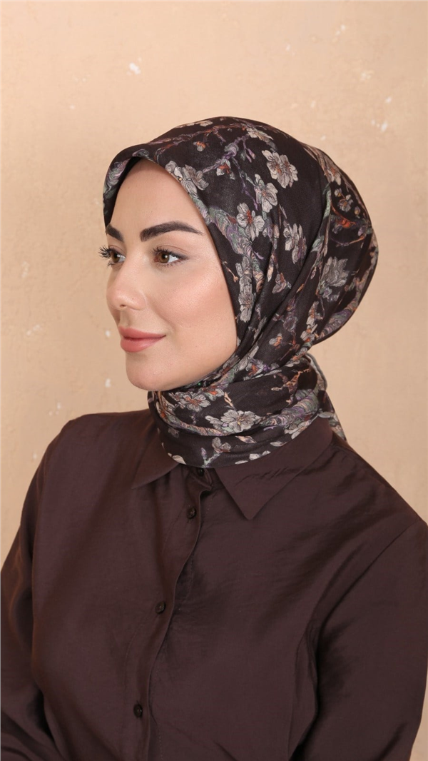 Locella Pamuklu Soft Eşarp 4555-10 Acı Kahve 