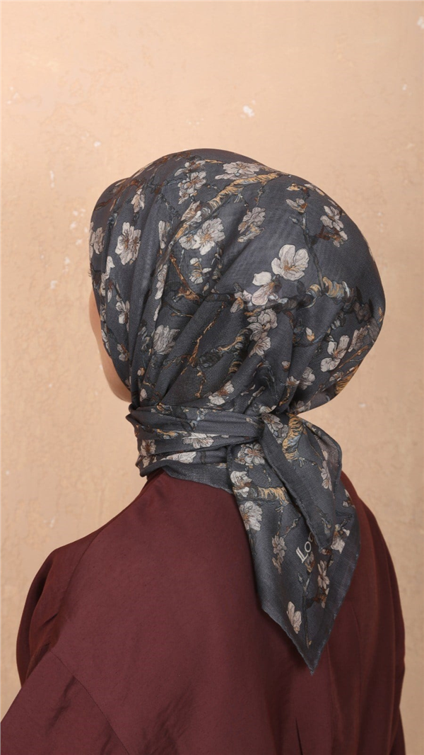 Locella Pamuklu Soft Eşarp 4555-3 Gri 