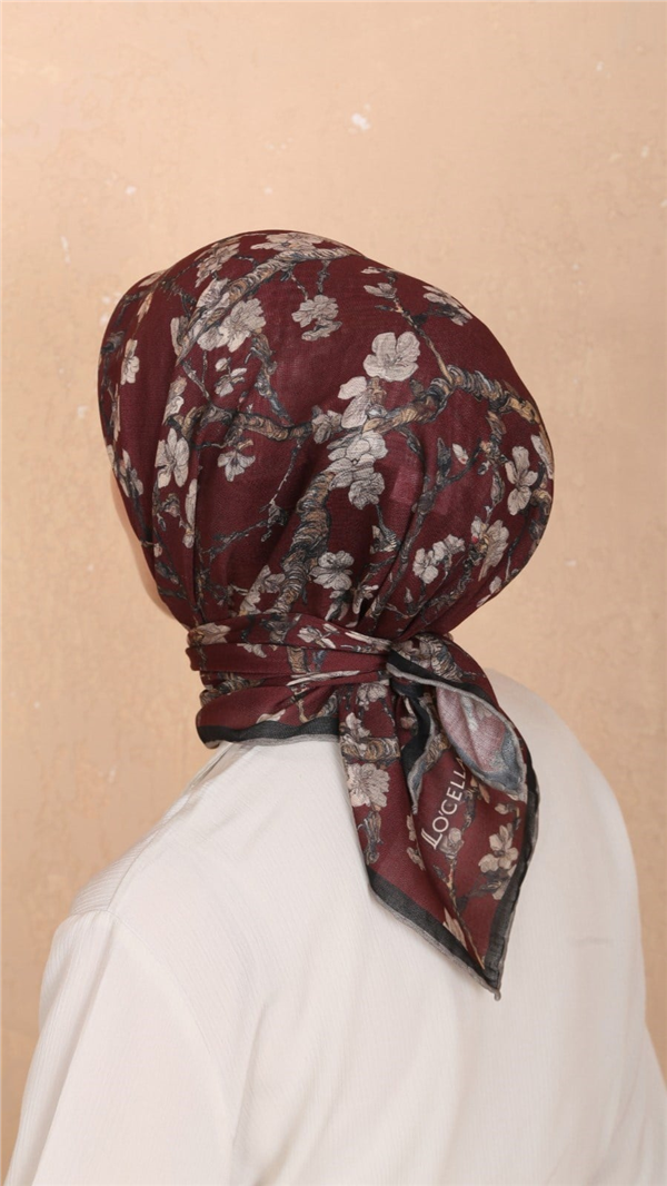 Locella Pamuklu Soft Eşarp 4555-5 Bordo 
