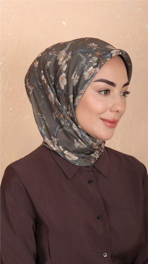 Locella Pamuklu Soft Eşarp 4555-9 Yeşil 