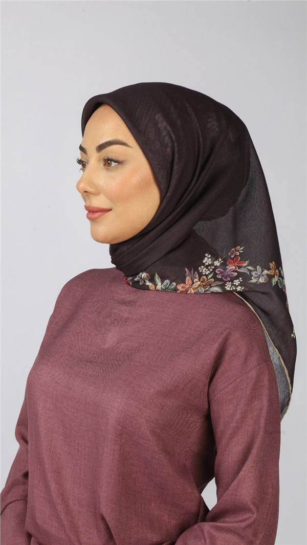 Locella Pamuklu Soft Eşarp 4556-10 Koyu Mürdüm 