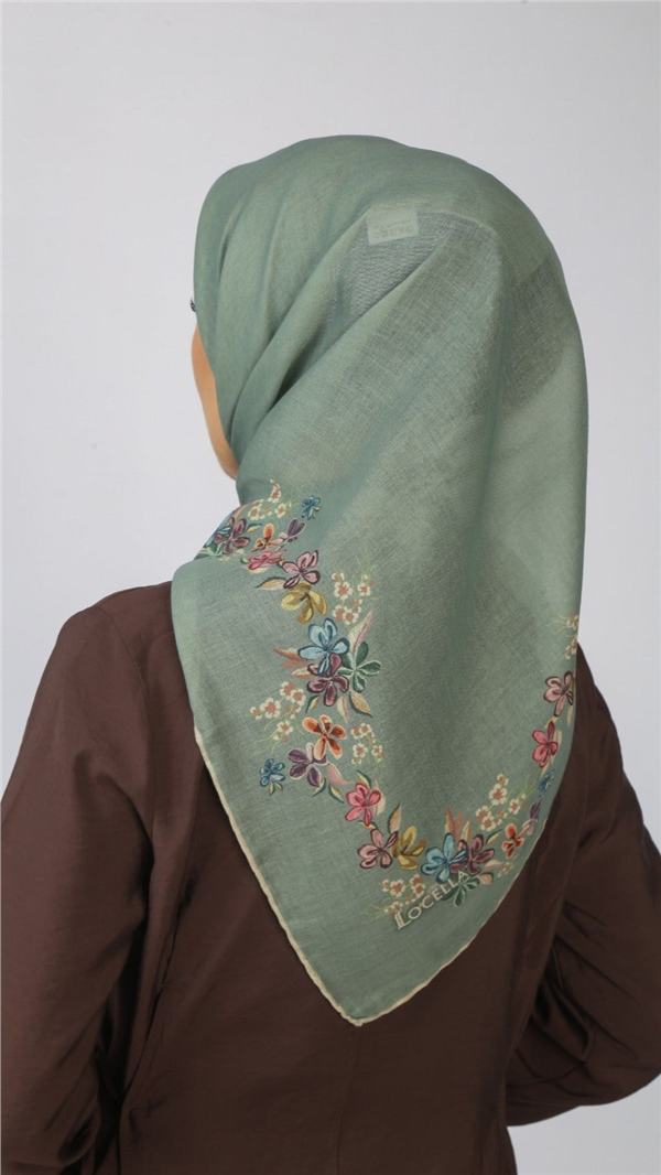 Locella Pamuklu Soft Eşarp 4556-5 Su Yeşili 