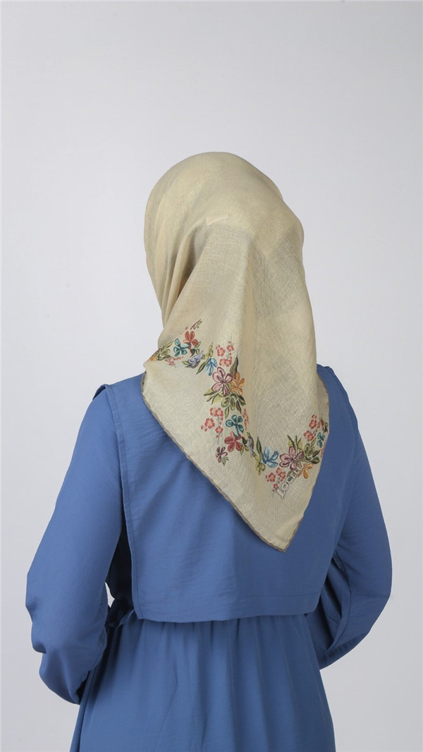 Locella Pamuklu Soft Eşarp 4556-7 Bej 