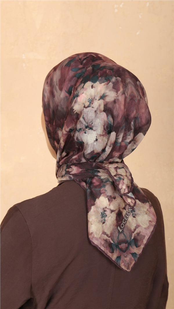 Locella Pamuklu Soft Eşarp 4557-5 Mürdüm 