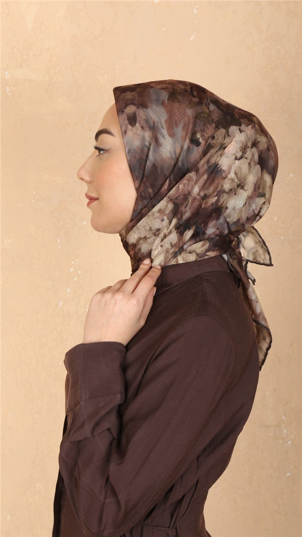 Locella Pamuklu Soft Eşarp 4557-7 Kahve 
