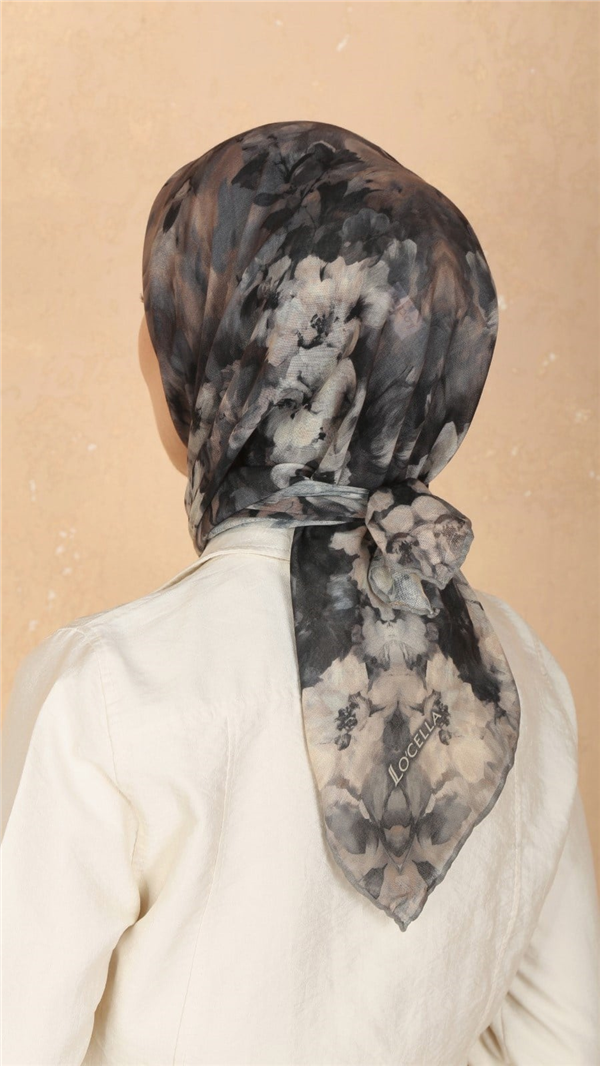 Locella Pamuklu Soft Eşarp 4557-9 Siyah 