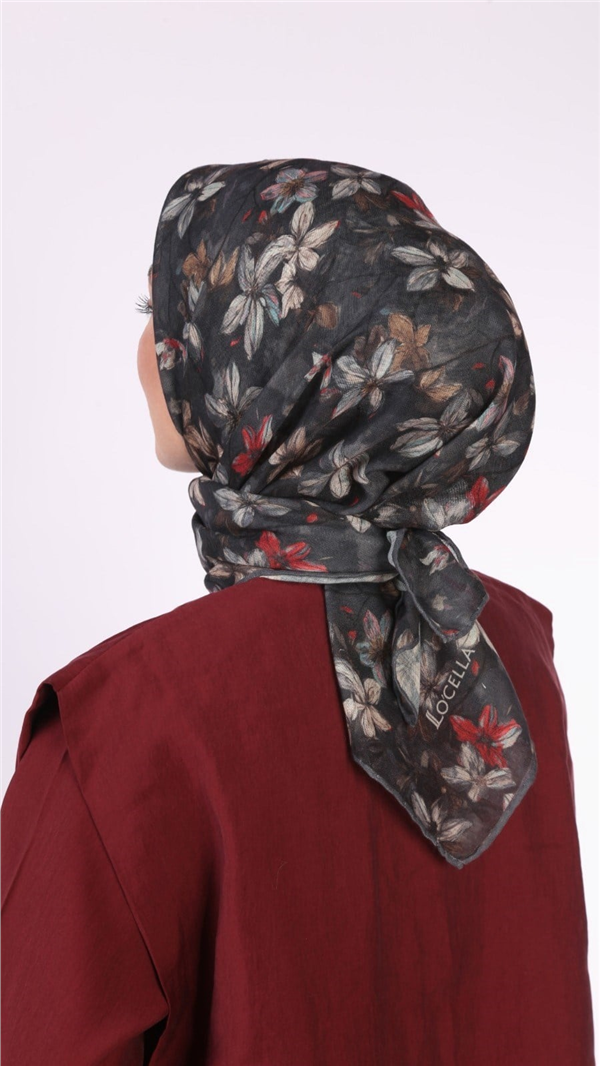 Locella Pamuklu Soft Eşarp 4559-2 Siyah 