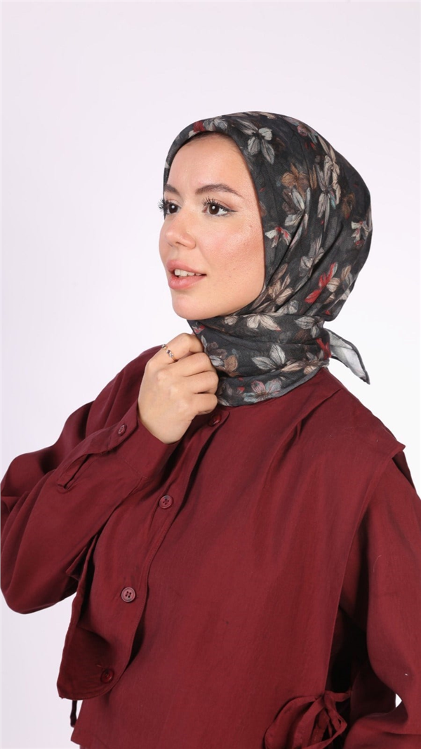 Locella Pamuklu Soft Eşarp 4559-2 Siyah 