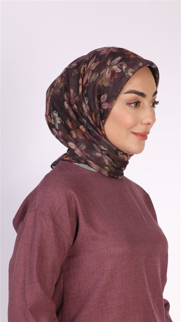 Locella Pamuklu Soft Eşarp 4559-3 Mürdüm 