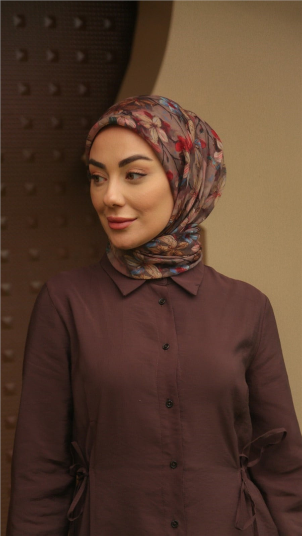 Locella Pamuklu Soft Eşarp 4559-7 Kakao 