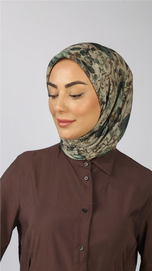 Locella Pamuklu Soft Eşarp 4560-10 Koyu Bej 