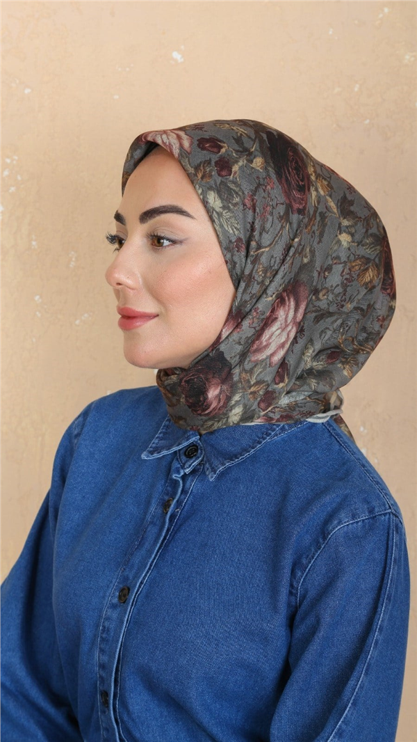 Locella Pamuklu Soft Eşarp 4560-2 Küllü Gri 