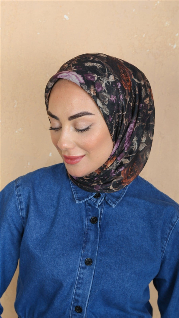 Locella Pamuklu Soft Eşarp 4560-4 Siyah 