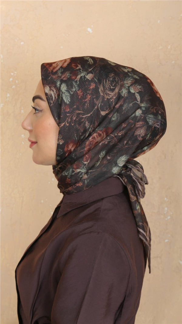 Locella Pamuklu Soft Eşarp 4560-7 Kahve 