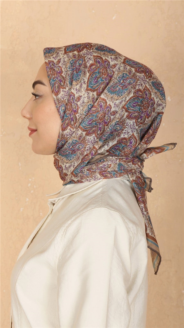 Locella Pamuklu Soft Eşarp 4561-4 Krem 