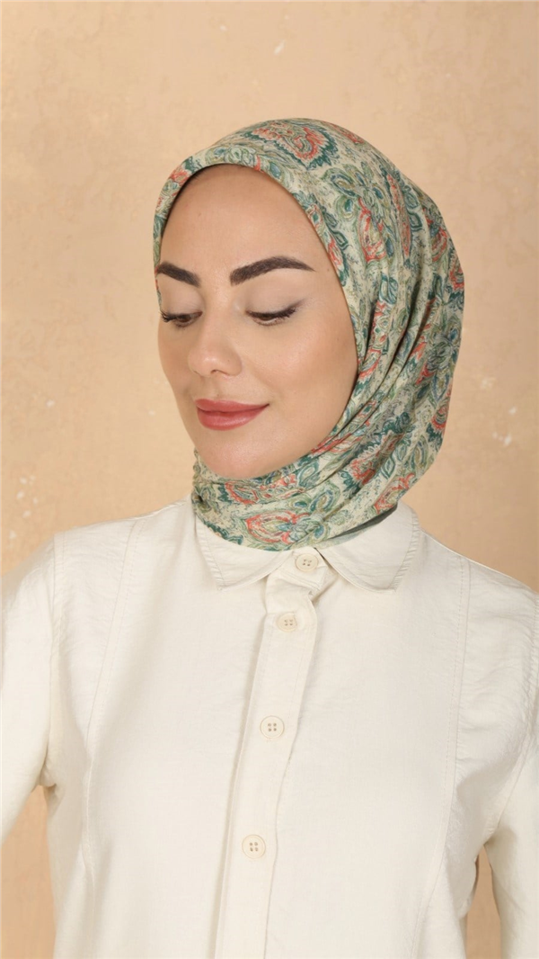 Locella Pamuklu Soft Eşarp 4561-7 Canlı Yeşil 