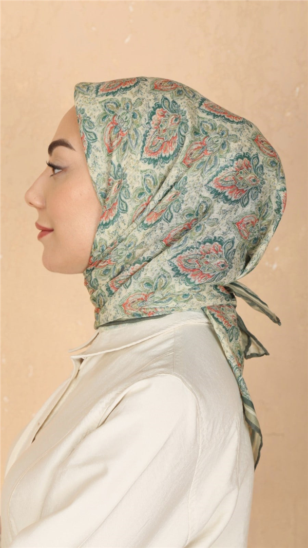 Locella Pamuklu Soft Eşarp 4561-7 Canlı Yeşil 