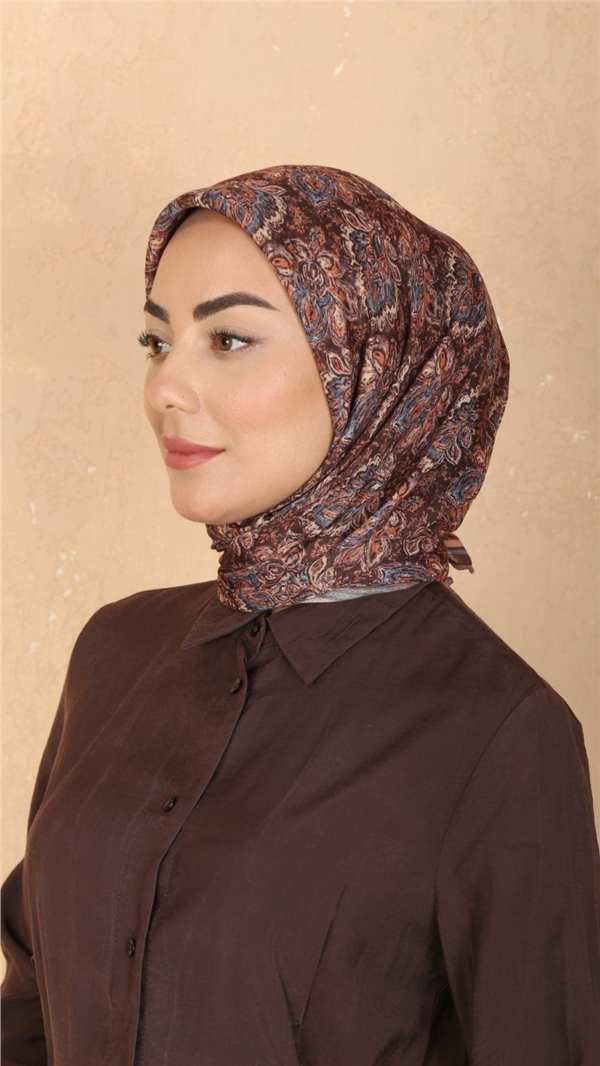 Locella Pamuklu Soft Eşarp 4561-8 Kahve 
