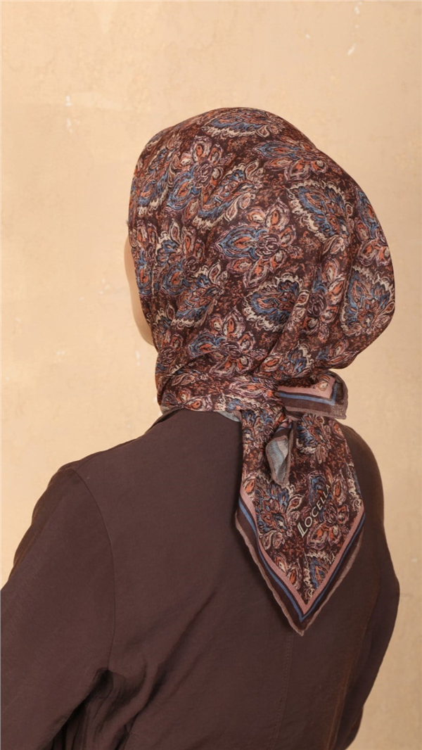 Locella Pamuklu Soft Eşarp 4561-8 Kahve 