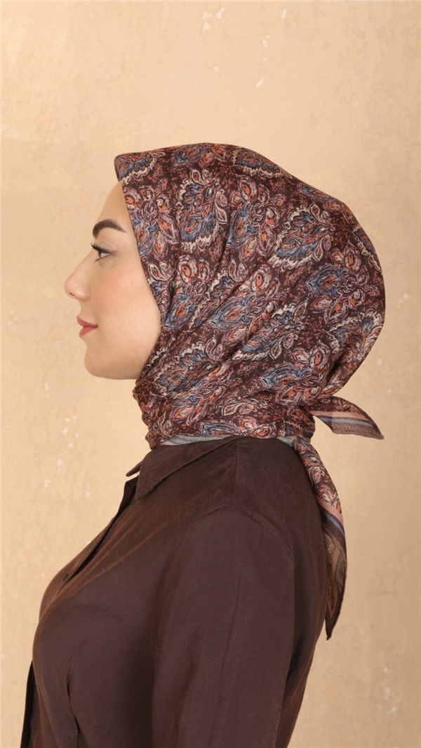 Locella Pamuklu Soft Eşarp 4561-8 Kahve 