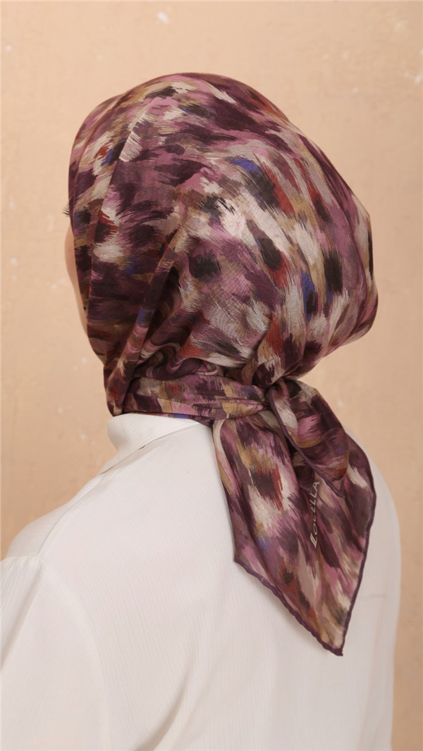 Locella Pamuklu Soft Eşarp 4564-2 Mürdüm 